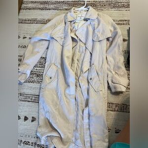 Babaton by Aritzia long cream color trench button coat jacket size XS like new